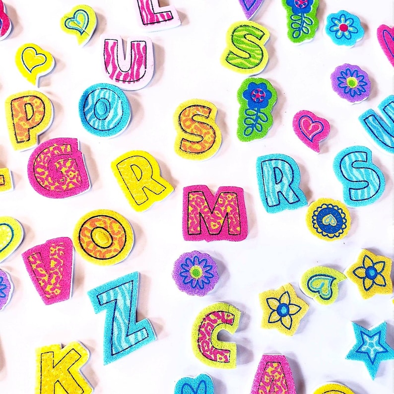 Glitter Foam Letters Alphabet Stickers Card Art Craft Making Kids Fun
