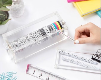 Washi Tape Filled Washi Tape Dispenser Washi Tape Organizer Tape Dispenser Washi Tape Storage Washi Tape Holder Tape Cutter