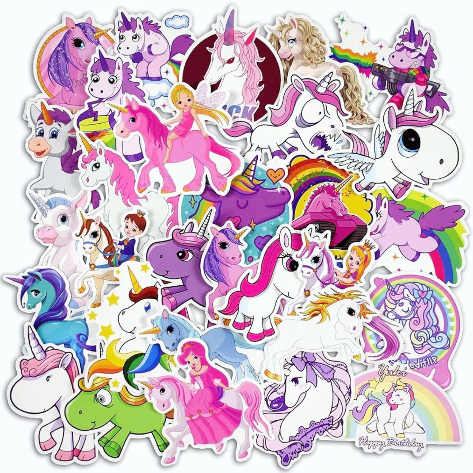 Unicorn Party Favors/unicorn Sticker Pack/unicorn Vinyl Etsy