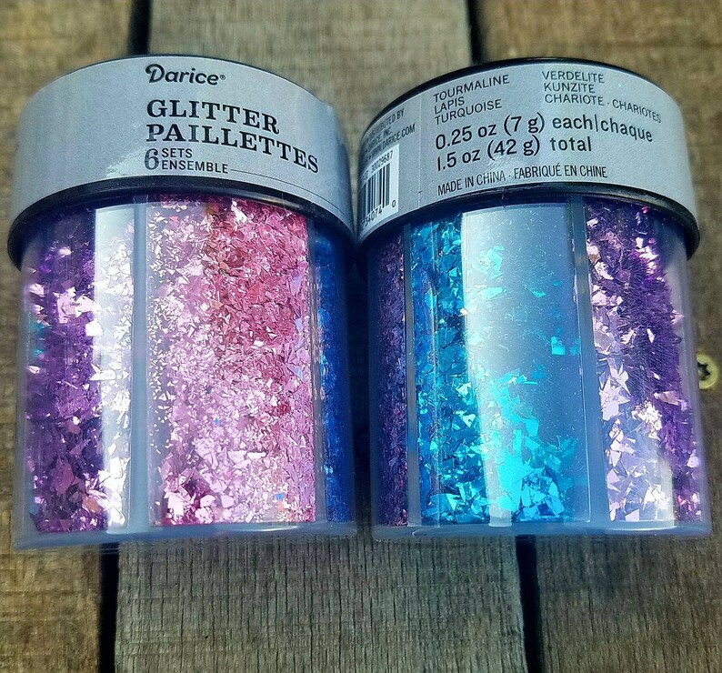 6x Chunky Glitter Jar Glitter Set Craft Glitter Loose Glitter Etsy
