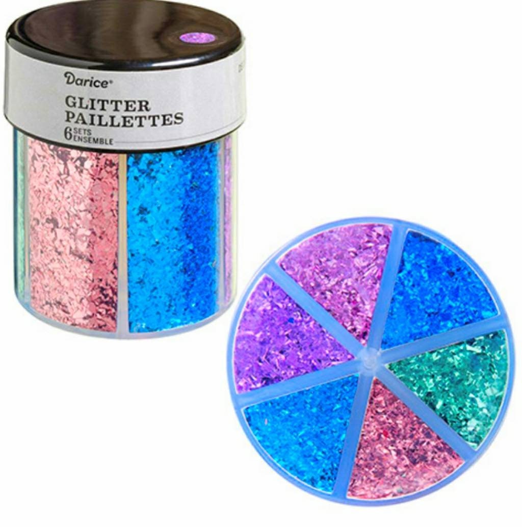 6x Chunky Glitter Set Craft Glitter Slime Glitter Loose Glitter