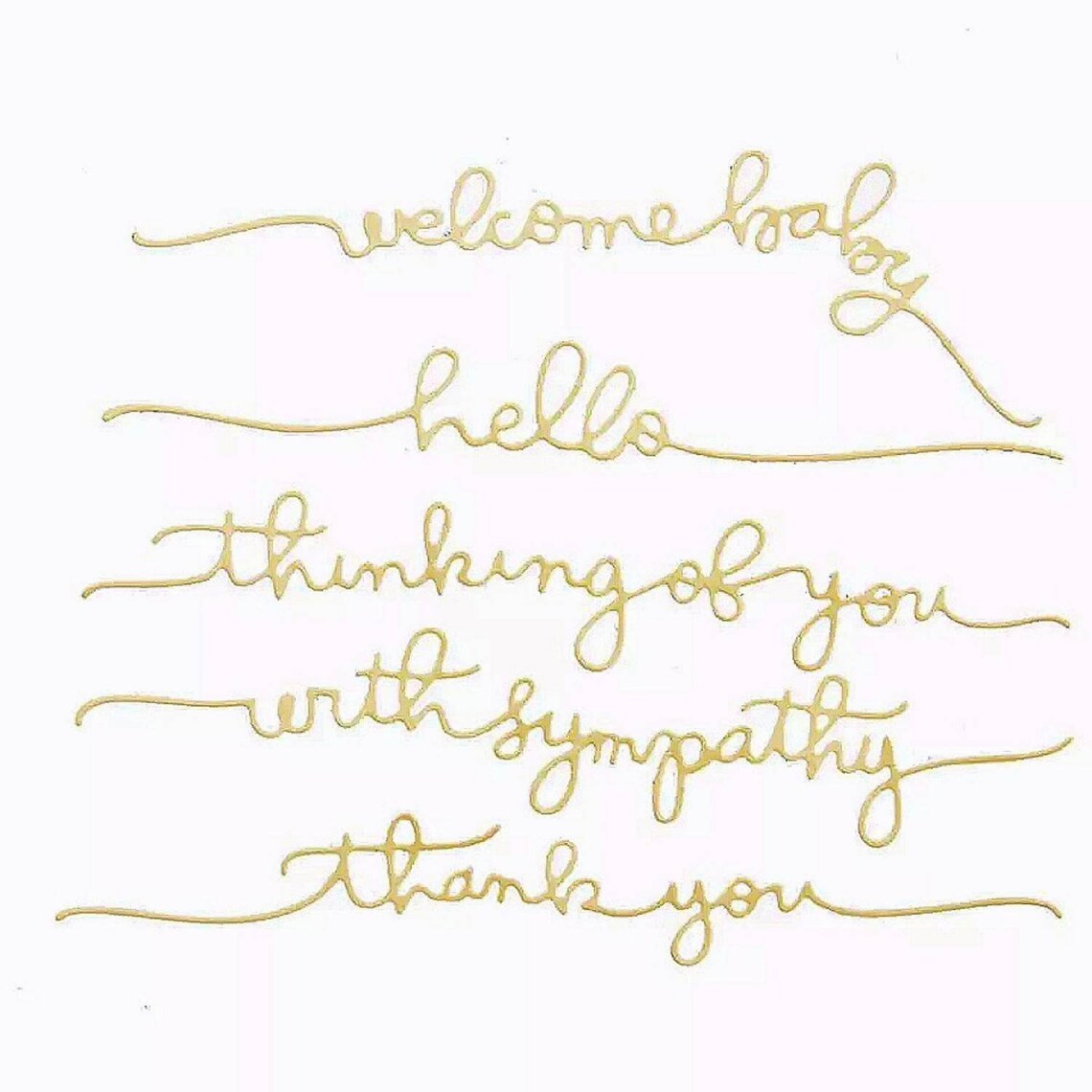 Sentiments Cutting Dies Thank You Die Cuts Emboss Card Making Etsy