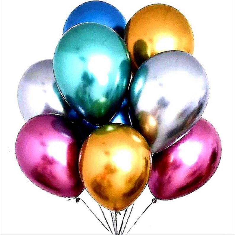 Metallic Balloons Wedding Decorations Unicorn Party Mermaid Etsy