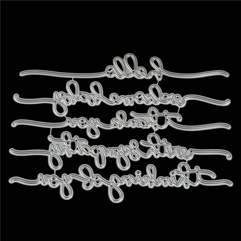 Sentiments Cutting Dies Thank You Die Cuts Emboss Card Making Etsy