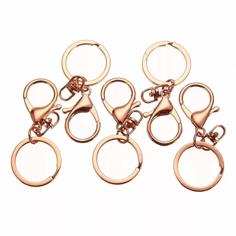 Extra Large Rose Gold Key Chain/key Ring/personalized Etsy Sweden