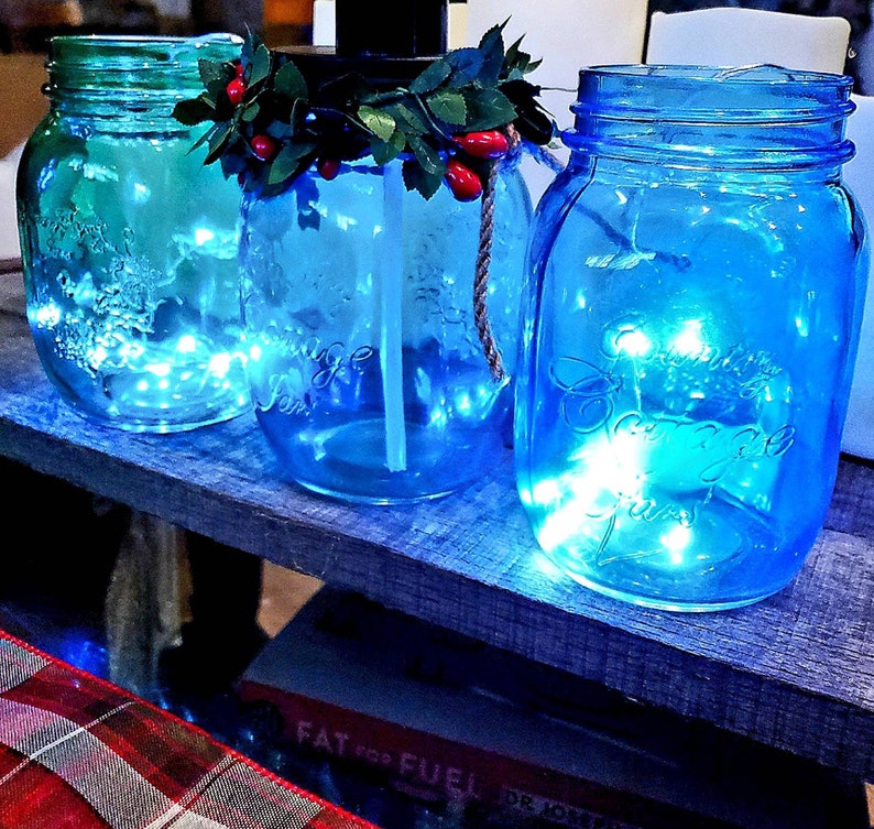 Blue Mason Jar Mason Jar Lights Bedroom Fairy Lights Green Mason Jar Table Centerpiece