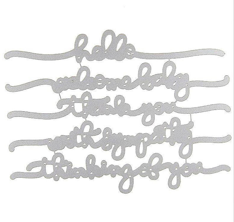 Sentiments Cutting Dies Thank You Die Cuts Emboss Card Making Etsy