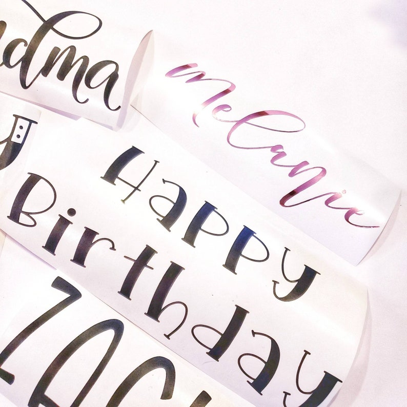 Custom Vinyl Decal for Personalized Balloon Name Decal Clear Round Balloon with Custom Text Balloon Sticker Name Sticker Gift Box Decal