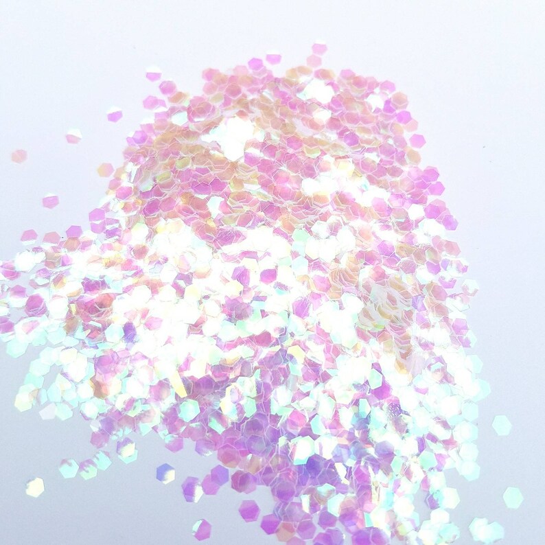 1 Oz Iridescent White Chunky Glitter Festival Glitter White Etsy