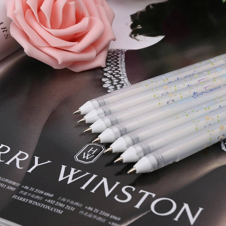 2x White Gel Pens Gouache Gel Pen White Ink Pen White Pen Etsy