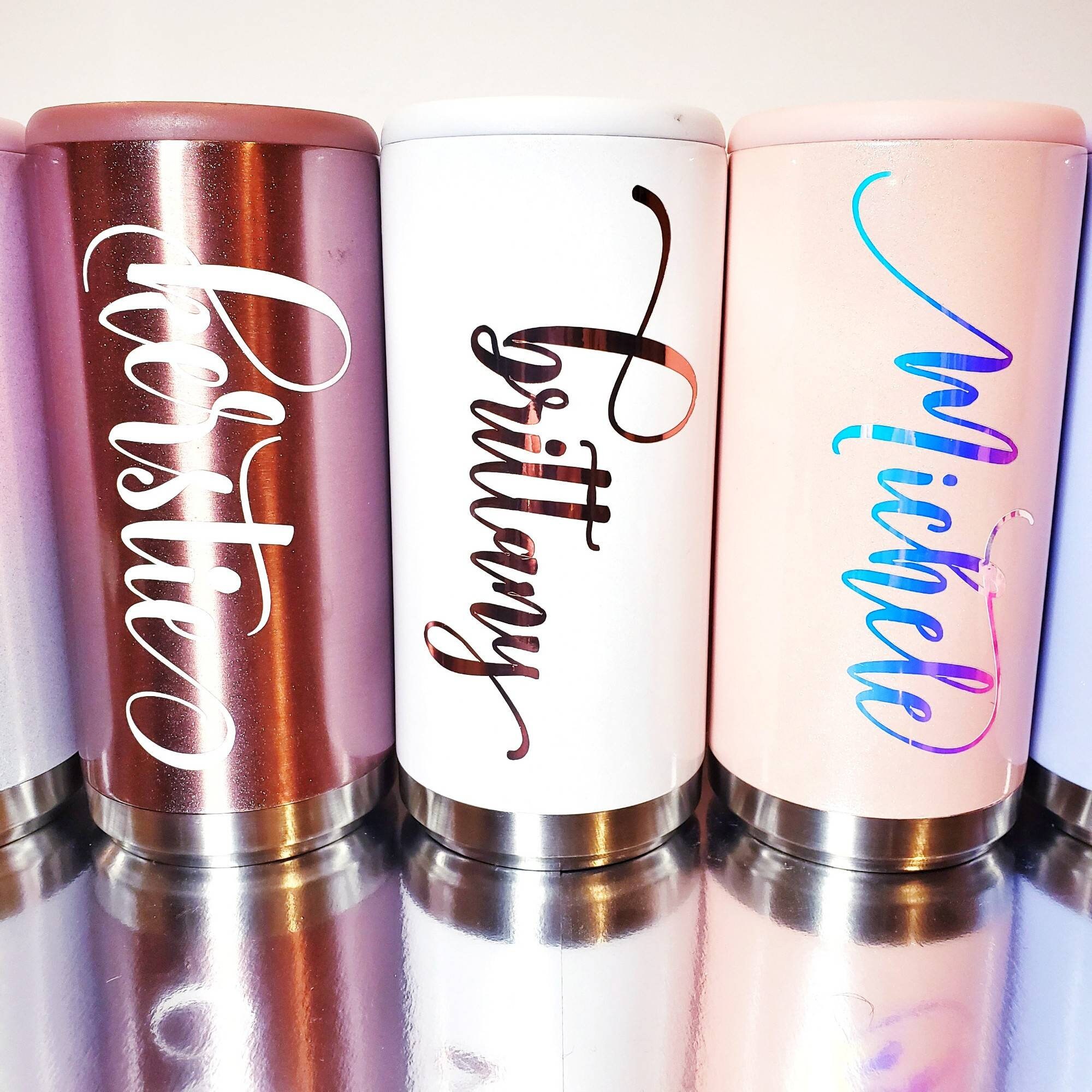 Personalized Slim Can Cooler Seltzer Can Holder Beverage Etsy