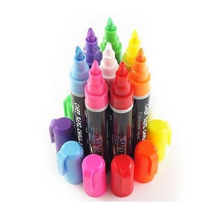 Paint Markers for Arts & Crafts, Chalk Paint Marker Set, Dry Erase Marker Liquid Chalk Gift for Teacher Kids Gift Gift for Her Art Project