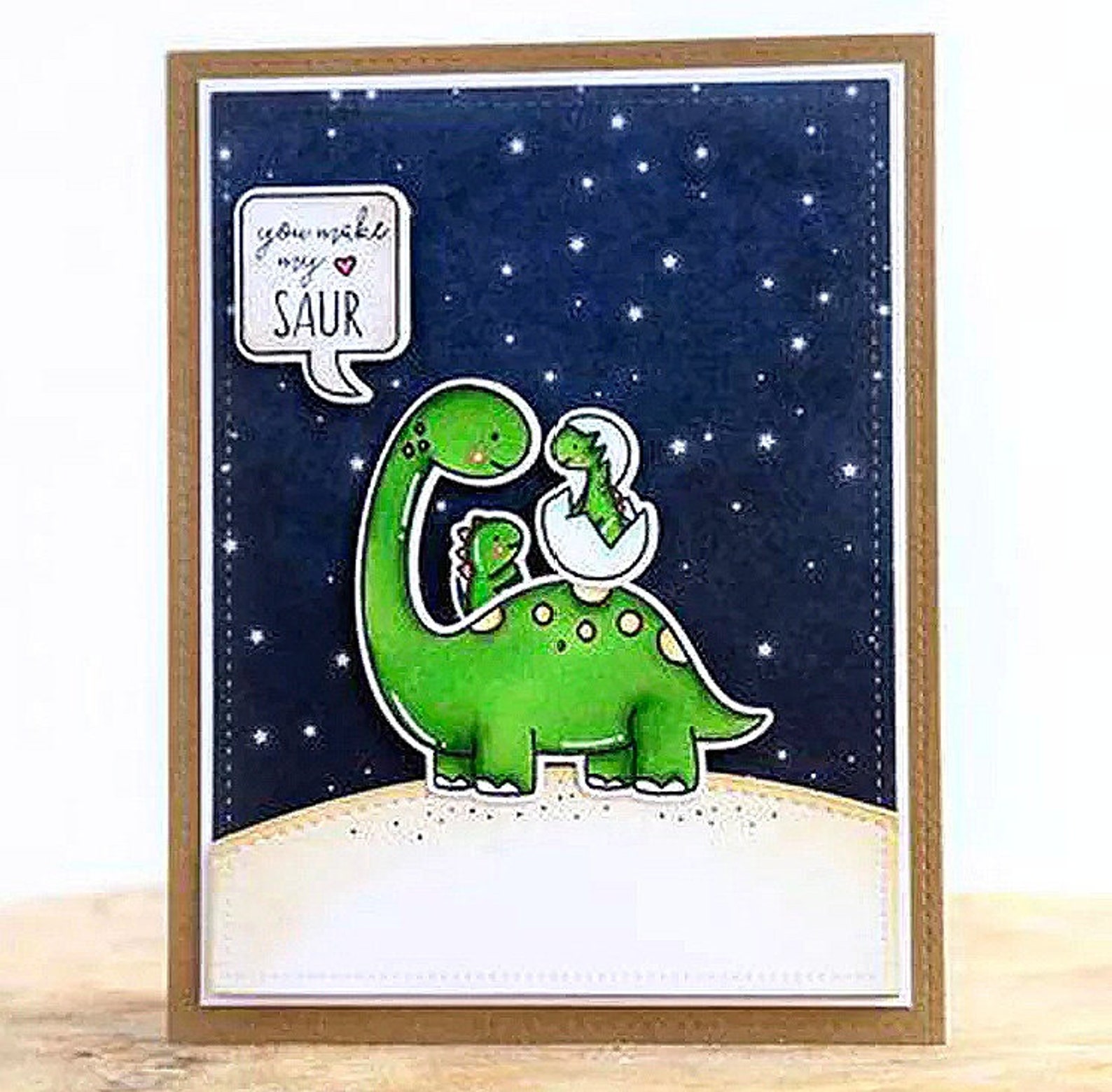 Cute Dinosaur Rubber Stamps Set Clear Stamps Card Making Kid Etsy