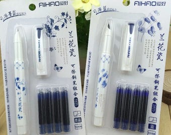 Beautiful Writing Gift Pen Duke 669 Black Flower  Carbon Fiber Fountain Pen 