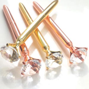 Crystal Pen/Diamond Pen/Rose Gold Pen/ Bridesmaid Gift/Wedding Guestbook Pen/Bridal Shower/ Planner Pen/Bachelorette Favors.