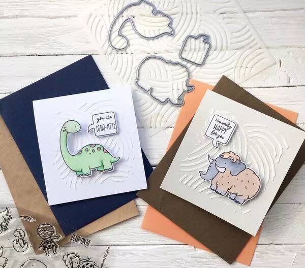 Cute Dinosaur Rubber Stamps Set Clear Stamps Card Making Kid Etsy