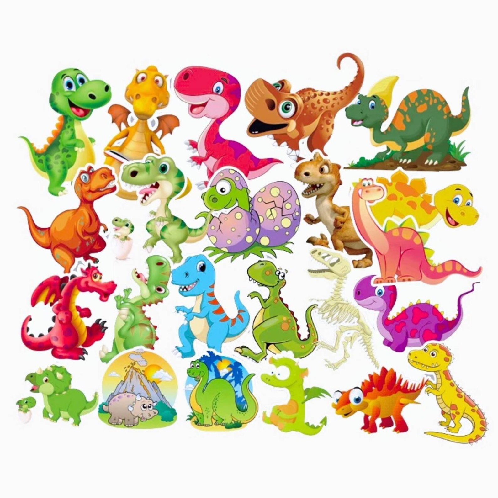 Baby Dinosaur Sticker Pack Dinosaur Laptop Stickers Cute Etsy
