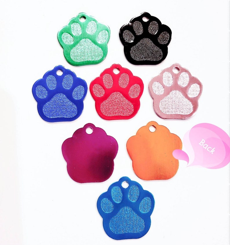 5 Paw Print Dog Tag ID Tags Blank Tags Stamping Blanks Pet Etsy