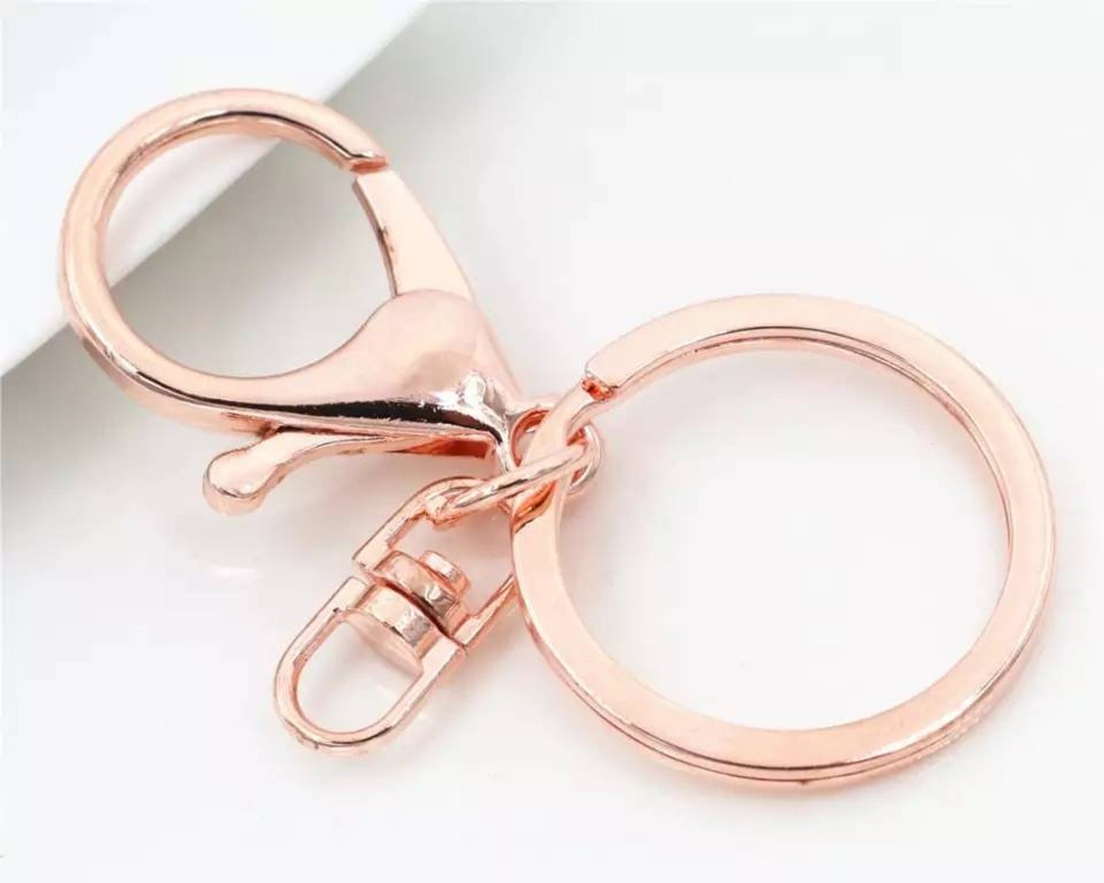 Extra Large Rose Gold Key Chain/key Ring/personalized Etsy
