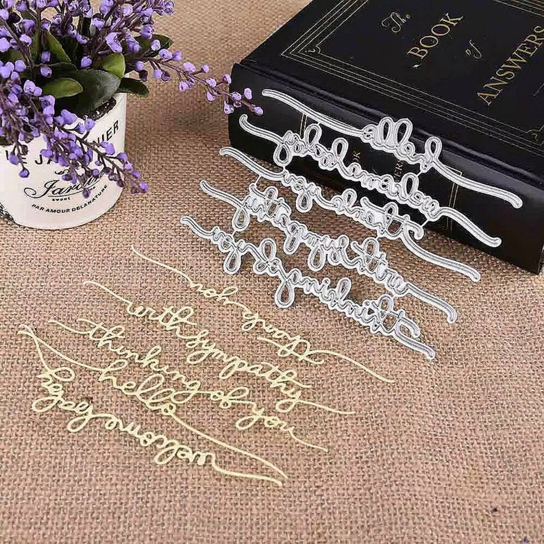 Sentiments Cutting Dies Thank You Die Cuts Emboss Card Making Etsy