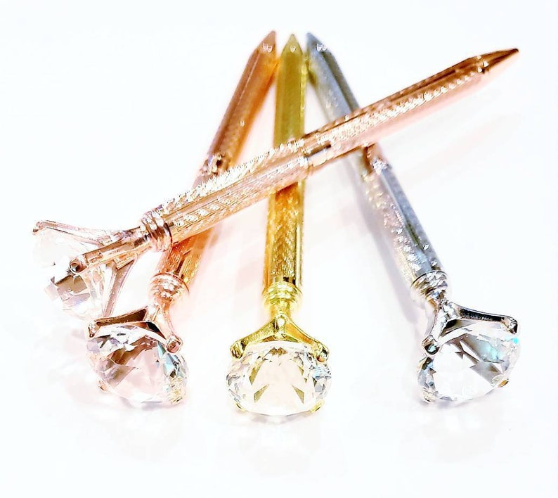 Crystal Pen/Diamond Pen/Rose Gold Pen/Bridesmaid Gift/ Wedding | Etsy