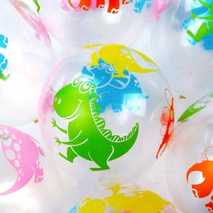 10 Dino Latex Balloons Cute Dinosaur Party Balloons 12 Dinosaur Birthday Decorations Dinosaur Balloons for Girls Colorful Balloon for Boys. image 7