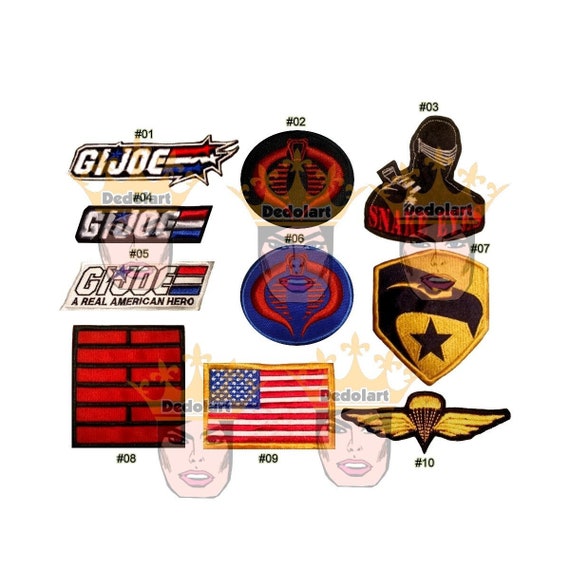 G I Joe Embroidered Patch 80 S Cartoon Gijoe A Real Etsy