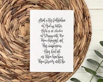 Great Is Thy Faithfulness Art Print - scripture print - 5x7 8x10 - hymn art - lamentations