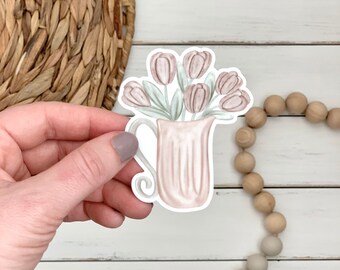 Tulip Bouquet Sticker - vinyl sticker - flower stickers - spring bouquet