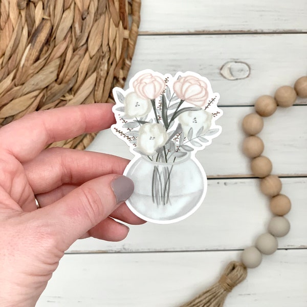 Spring Floral Bouquet Sticker - vinyl sticker - flower stickers - spring bouquet