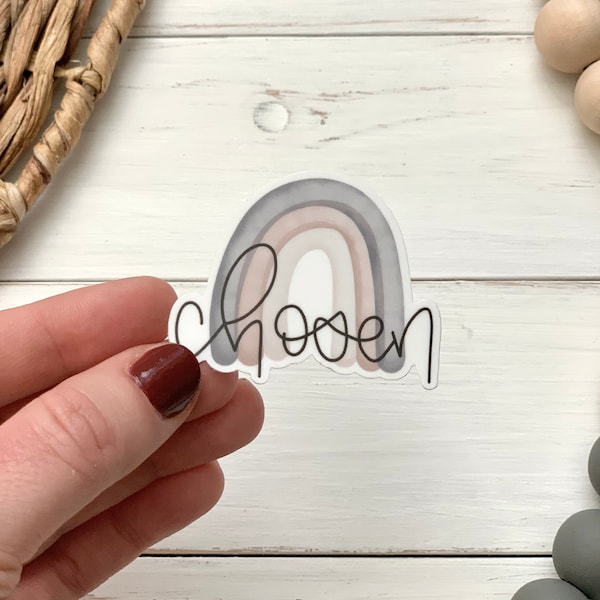 Chosen Rainbow Sticker - vinyl sticker - chosen - scripture stickers