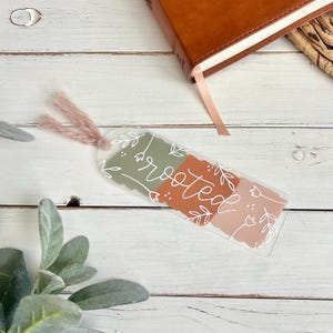 Rooted Bookmark - Ephesians 3 acrylic bookmark - handpainted - scripture