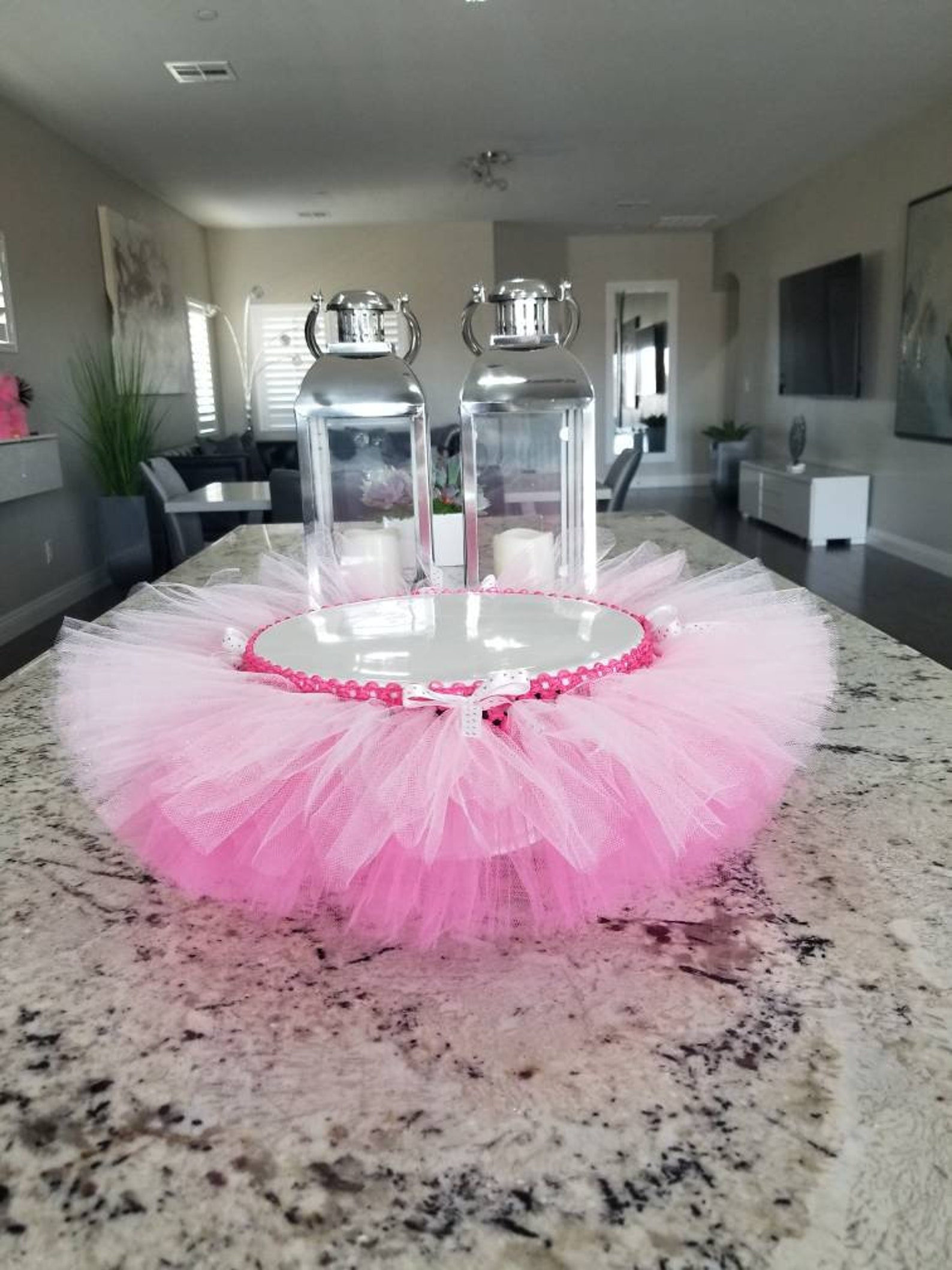 Cake Stand Tutu Skirt. Pink and White Sparkle Tutu.baby Shower Etsy