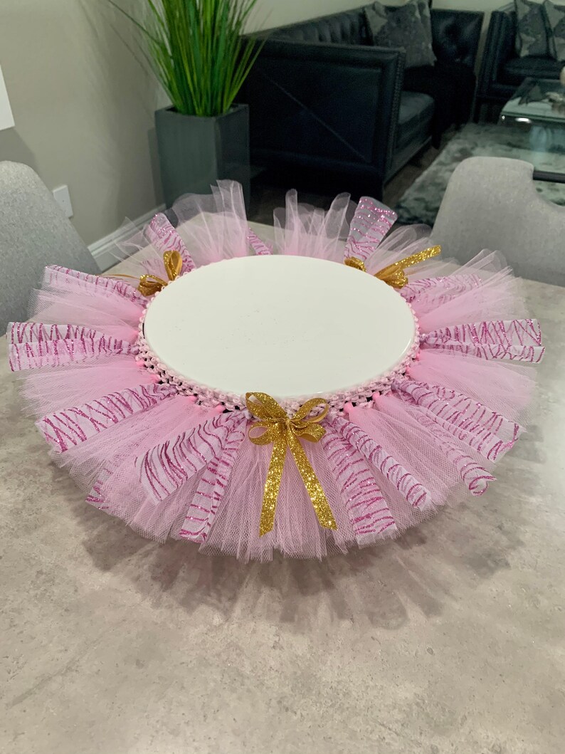 Cake Stand Tutu Skirt. Pink and Sparkly Pink Waves Tutu With Etsy