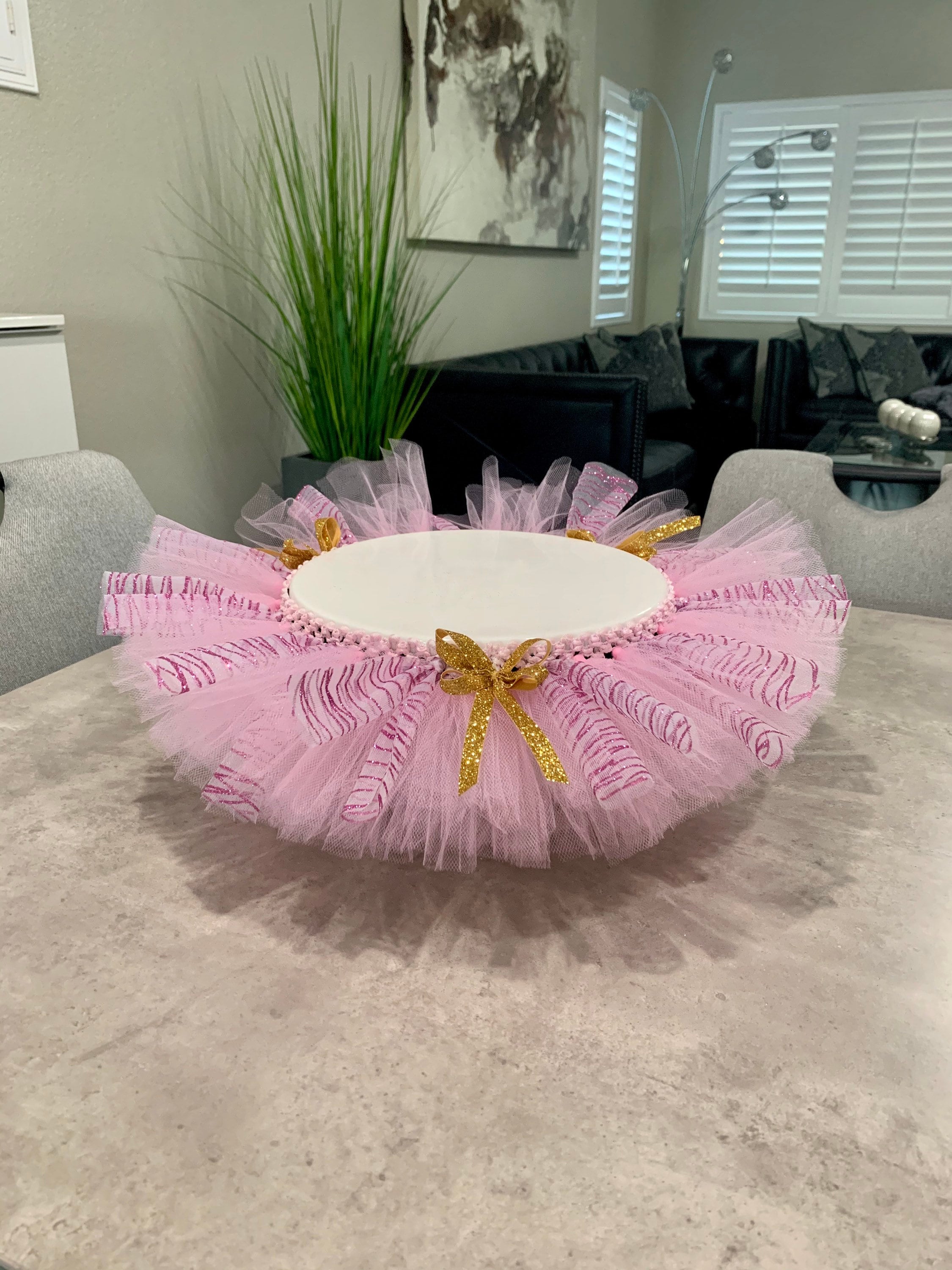 Cake Stand Tutu Skirt. Pink and Sparkly Pink Waves Tutu With Etsy