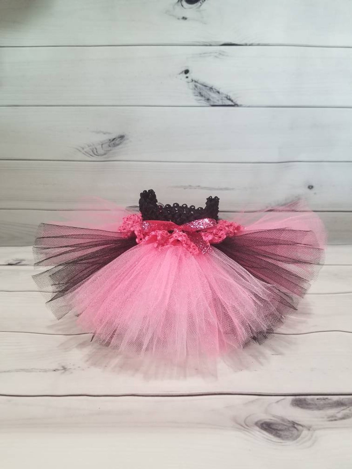 Pink and black dog tutu. Party tutu. Birthday dog tutu. | Etsy
