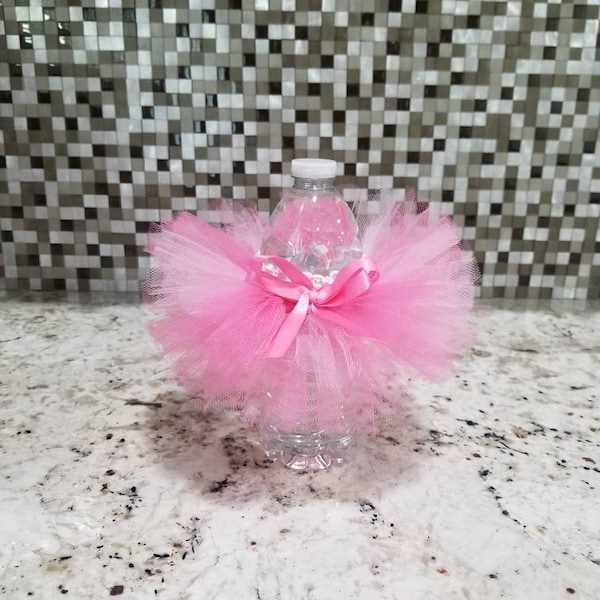 Water Bottle Tutu. Multicolored pink tutu. It's a girl baby shower decoration. Ballerina decoration.