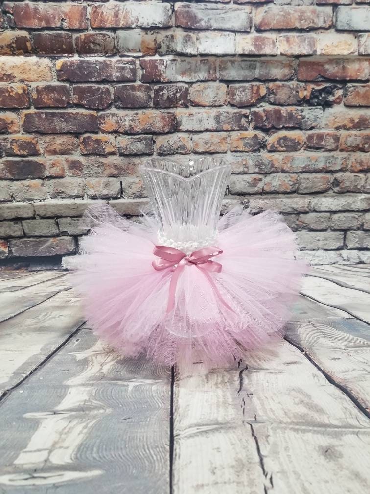 Pink and glitter ivory vase tutu skirt. Candy jar tutu.Baby Etsy
