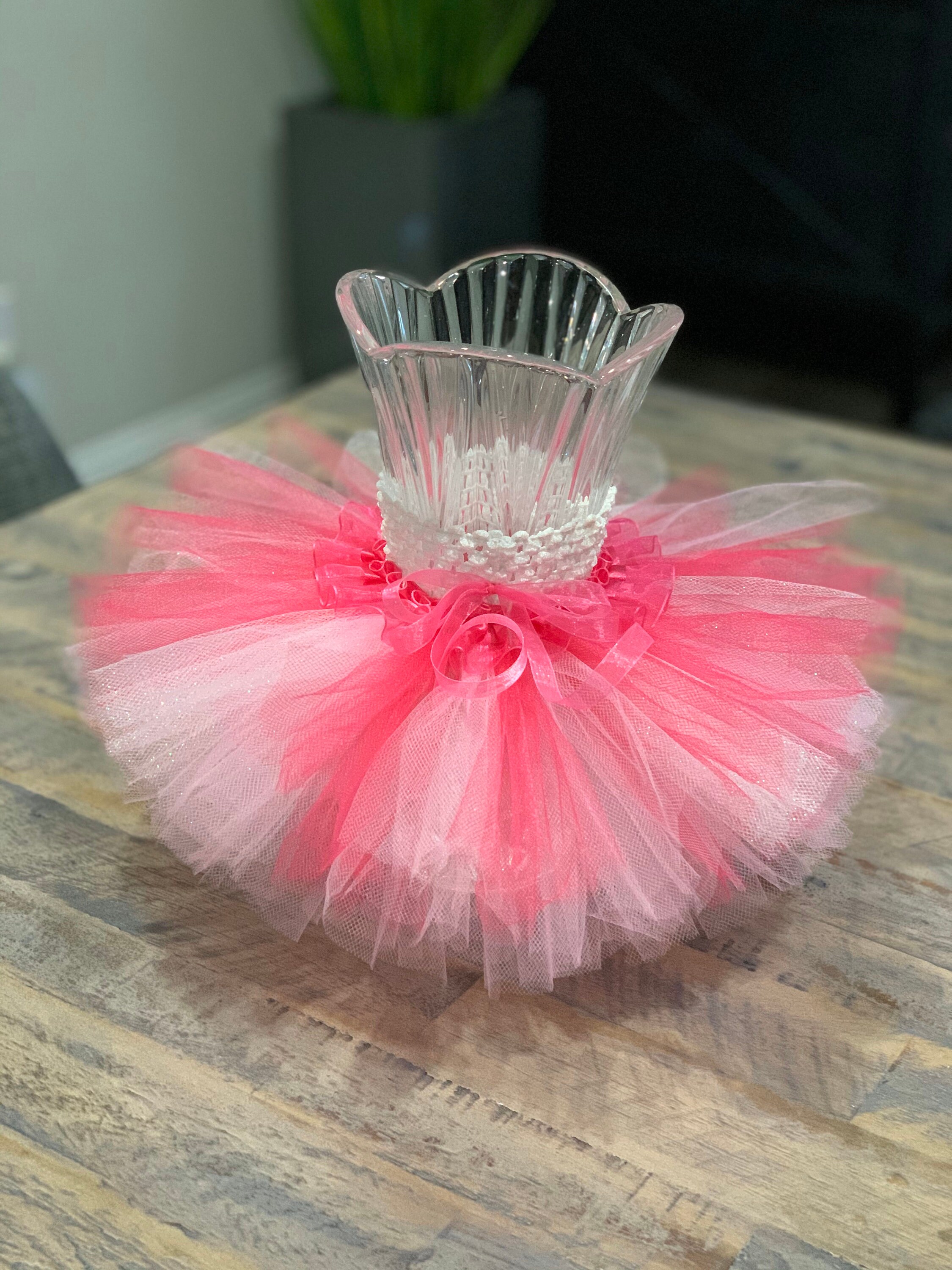 Pink vase tutu skirt. Baby shower decoration. Wedding Etsy