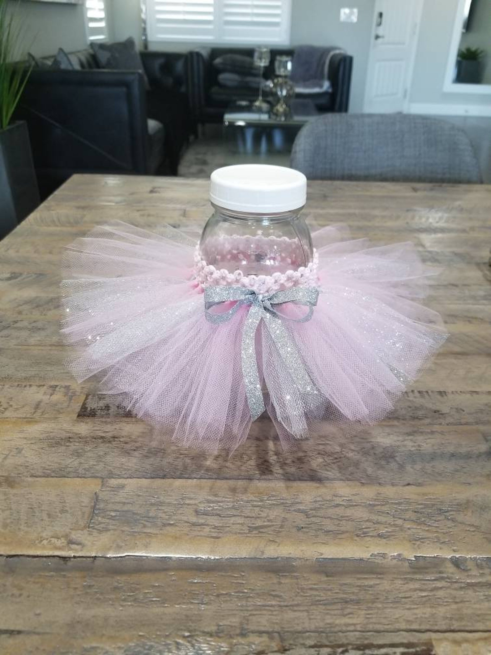 Big Mason Jar Tutu. Candy Dish Tutu. Baby Shower Decoration. Etsy