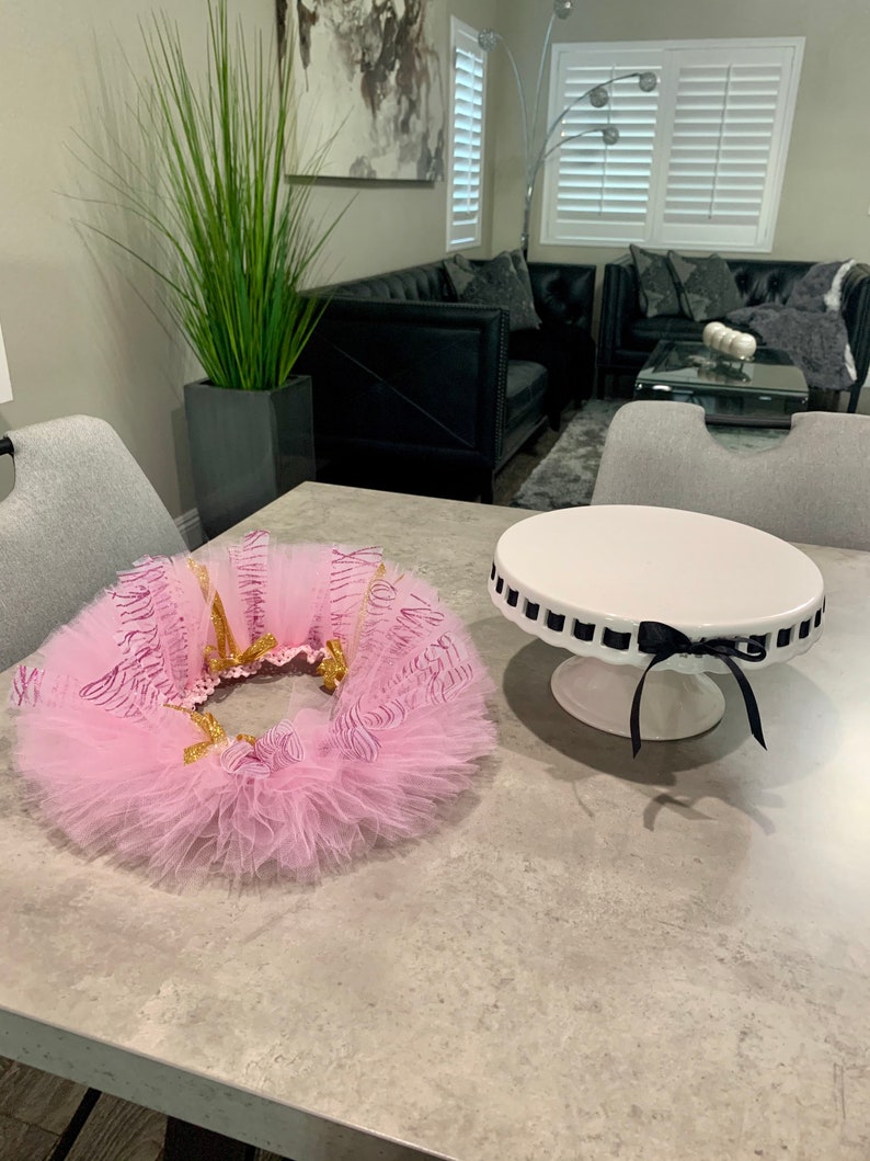 Cake Stand Tutu Skirt. Pink and Sparkly Pink Waves Tutu With Etsy