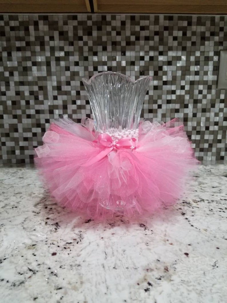 Hot Pink Vase Tutu Skirt Baby Shower Decoration Wedding