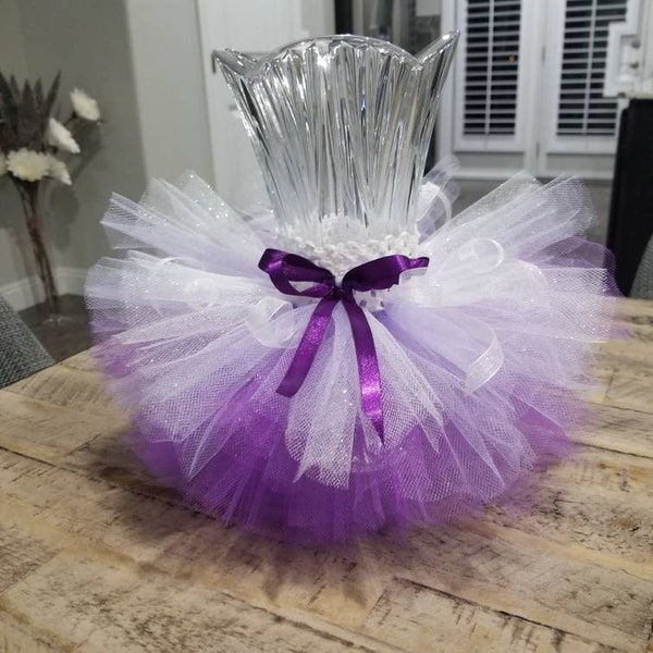 Lavendet and purple vase tutu skirt. Baby shower decoration.  Wedding decoration. Party decorations.