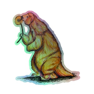 Original Megatherium Riesen Faultier Holographische Aufkleber