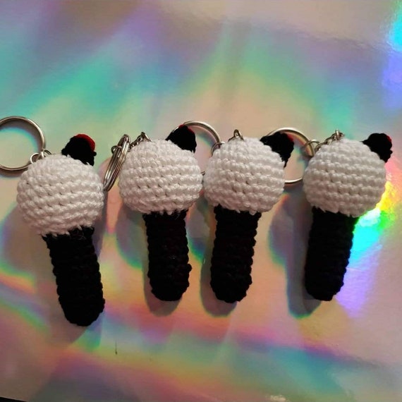 Handmade Crochet BTS ARMY Light Stick Keychain