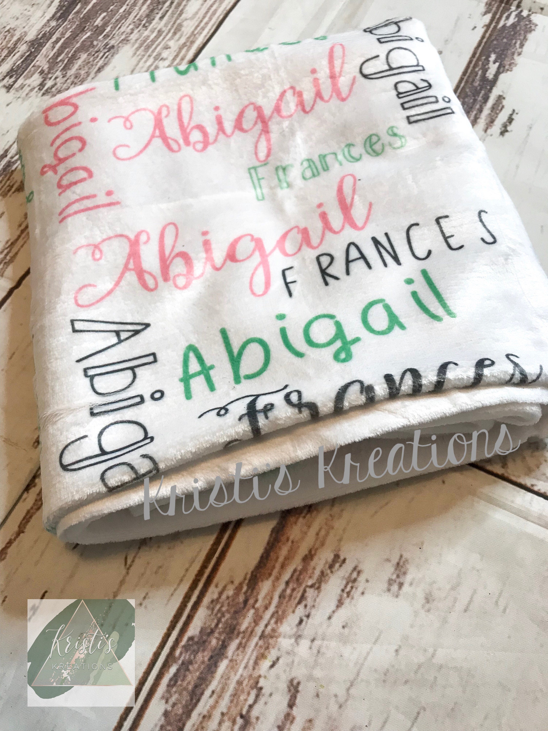Personalized Name Baby Blanket Custom Plush Girl Soft Etsy