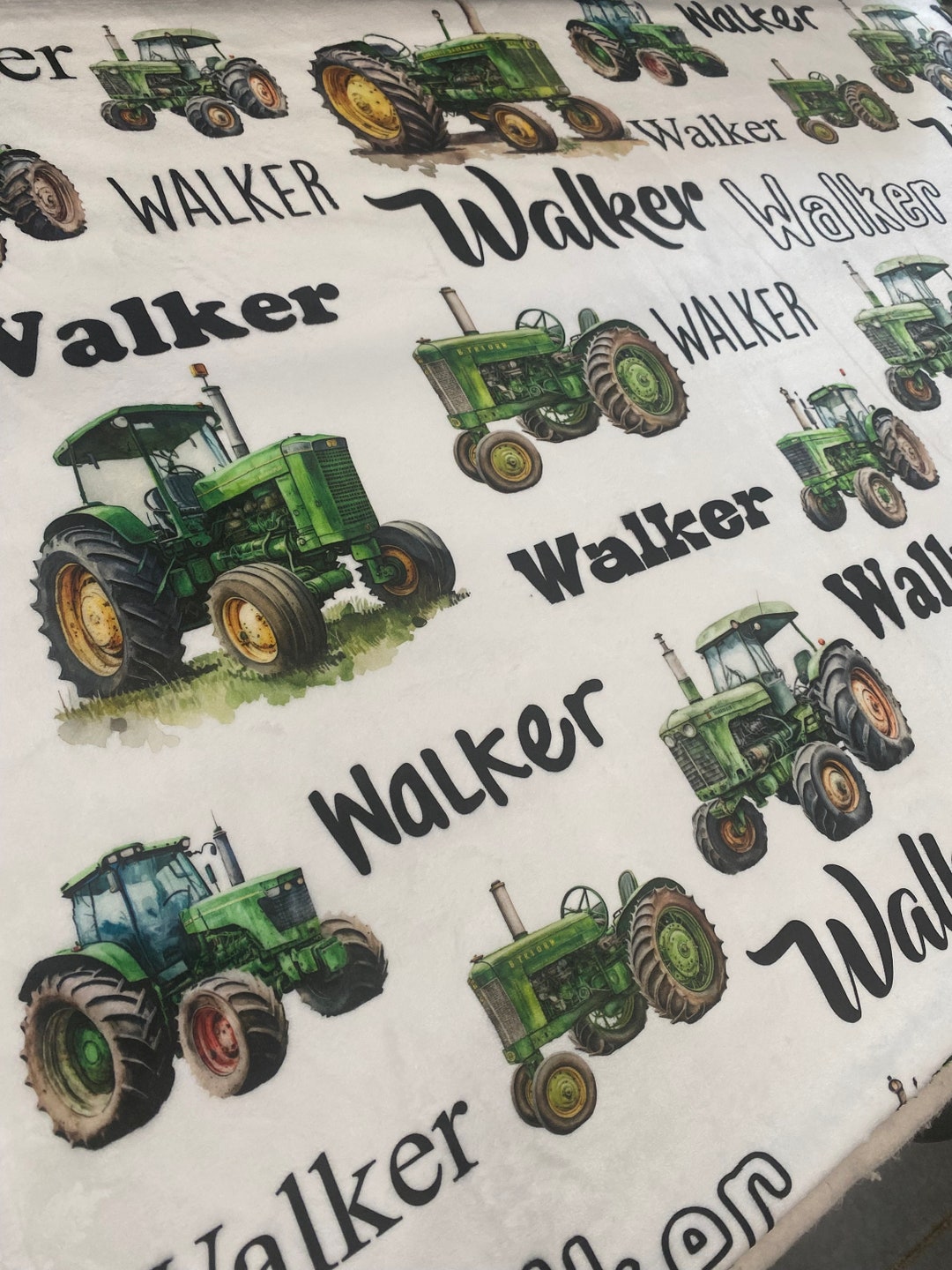 Personalized Baby Blanket, Name, Tractor, Baby Shower Gift, Baby Boy ...