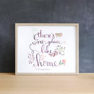 There&#39;s No Place Like Home 14x11&quot;printable - Printable PDF Art - Wizard of Oz quote