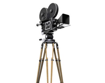 Hollywood Camera Life Size Cardboard Cutout