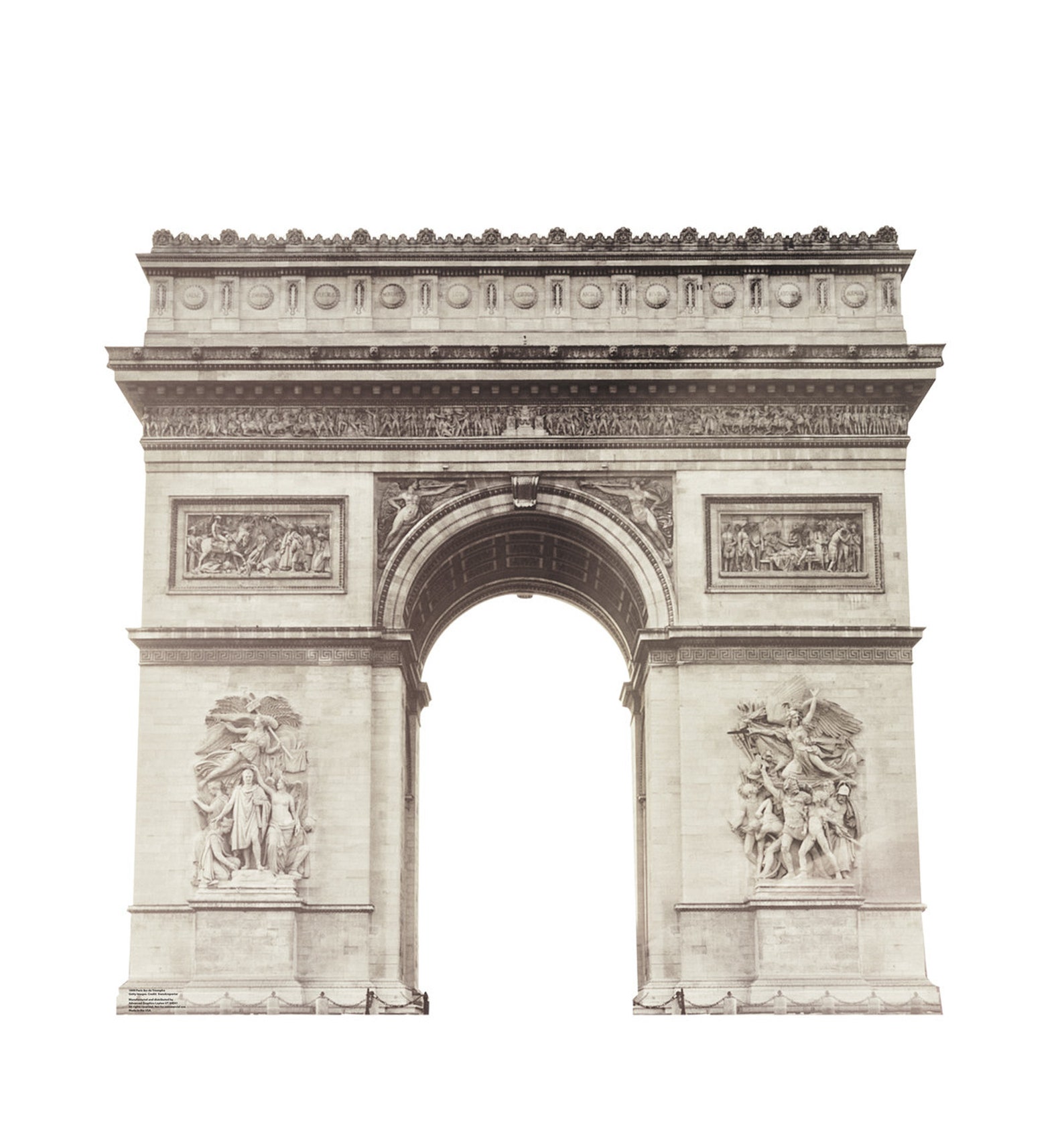 Paris Arc de Triomphe Cardboard Cutout | Etsy